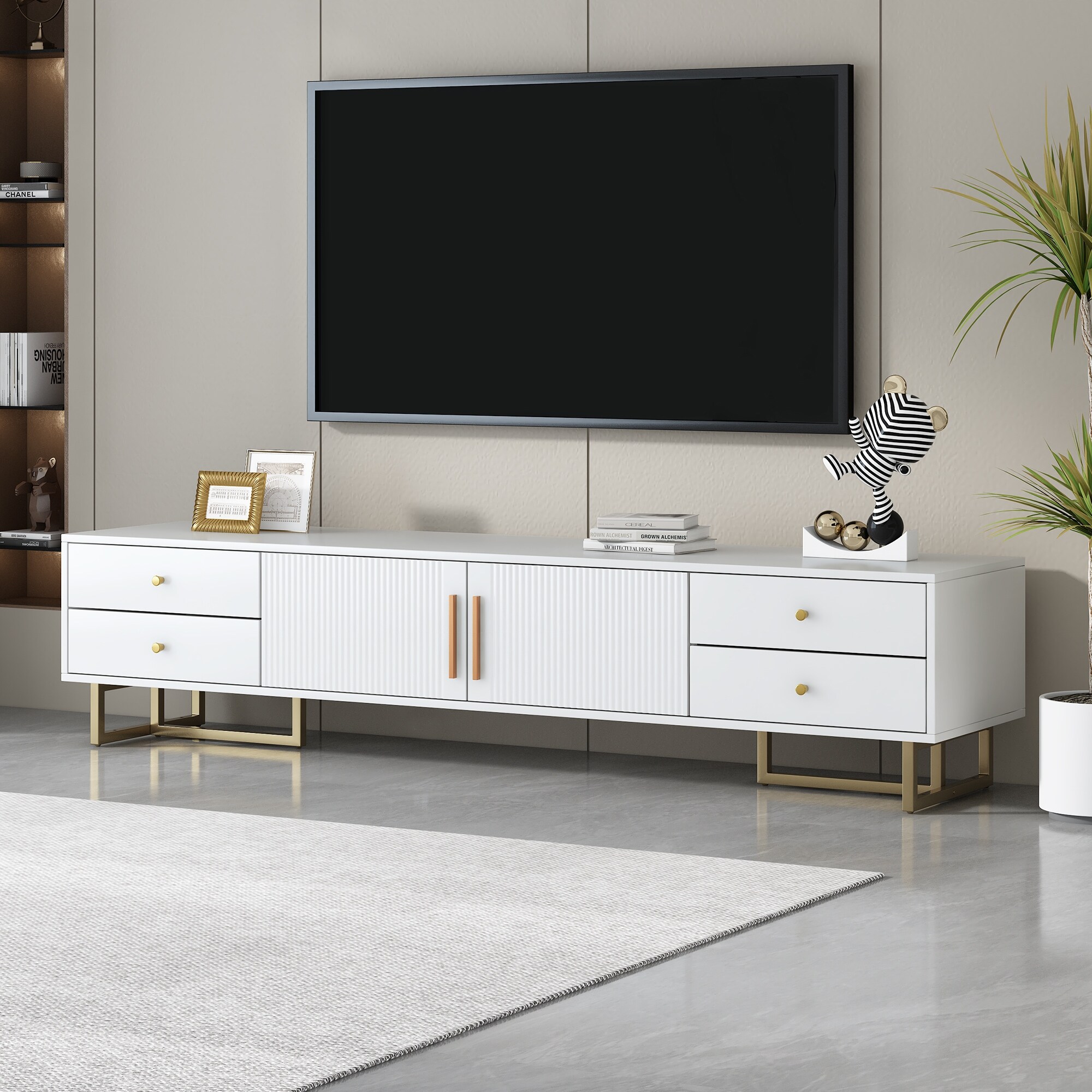 TV Stand for 65 Inch TV Entertainment Center TV Media Console